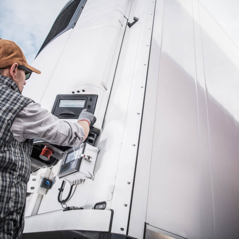 Unloading Refrigerated Food