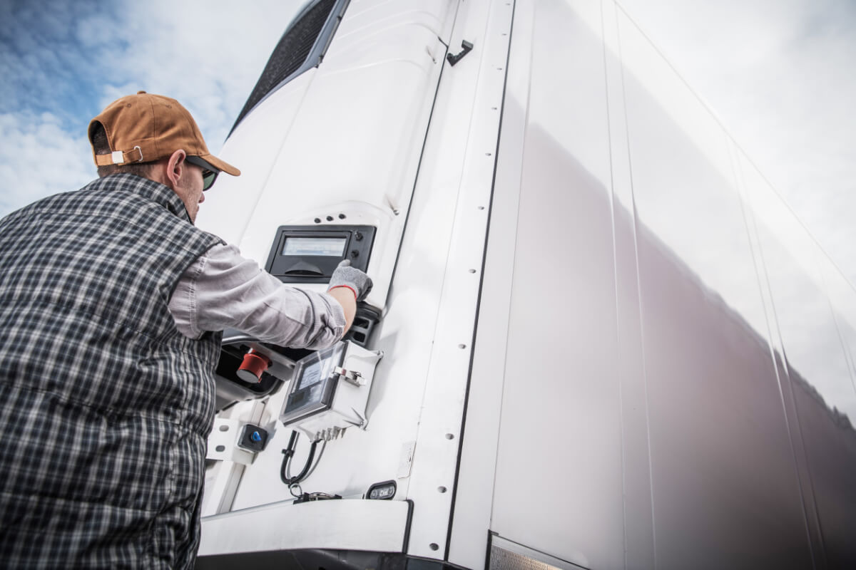 Unloading Refrigerated Food